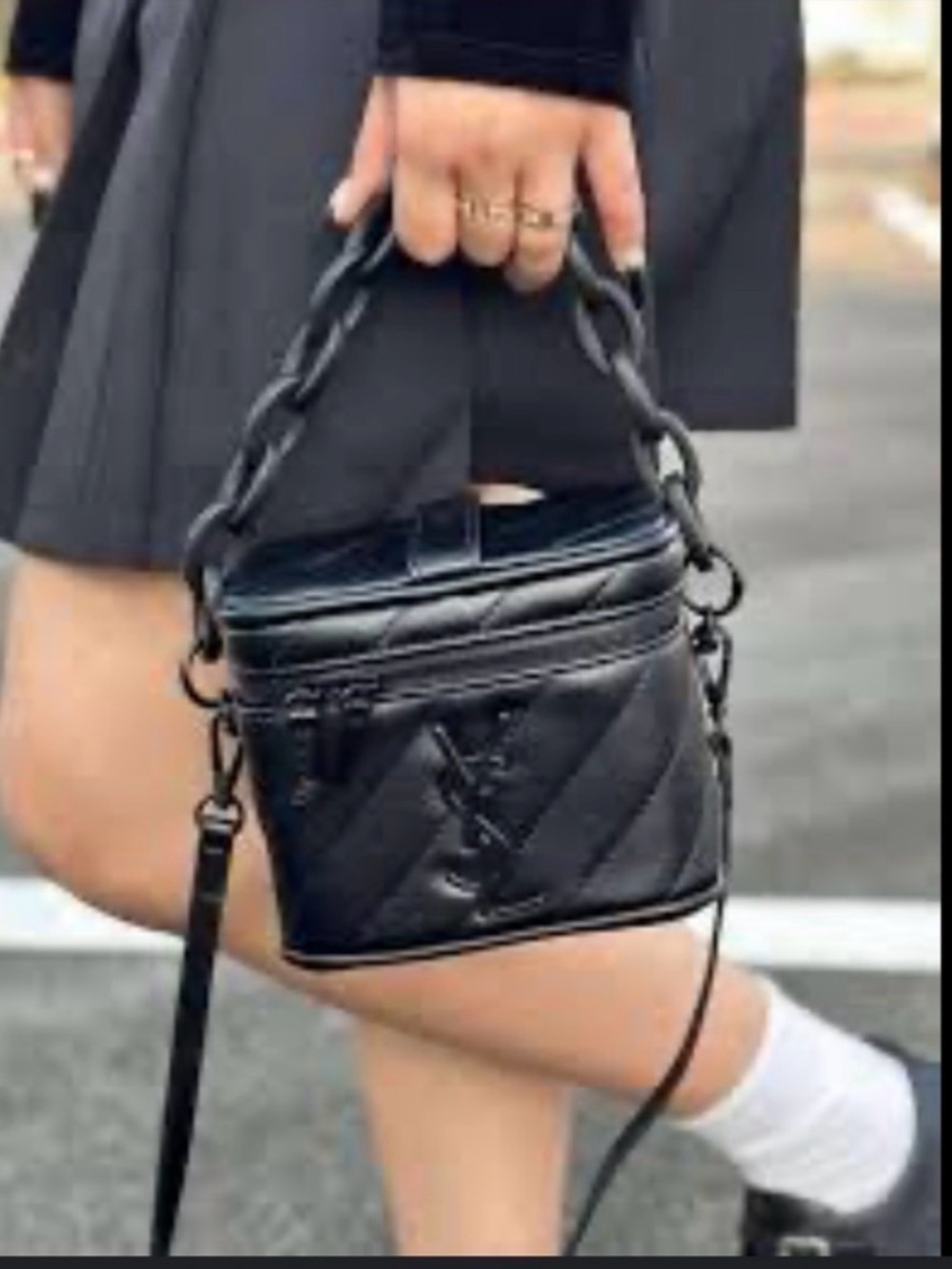 NEW YSL Yves Saint Laurent Vanity Case Bag Black